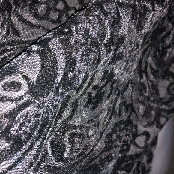 VELVET black Devore Fall holiday burn out scarf - Picture 2 of 3